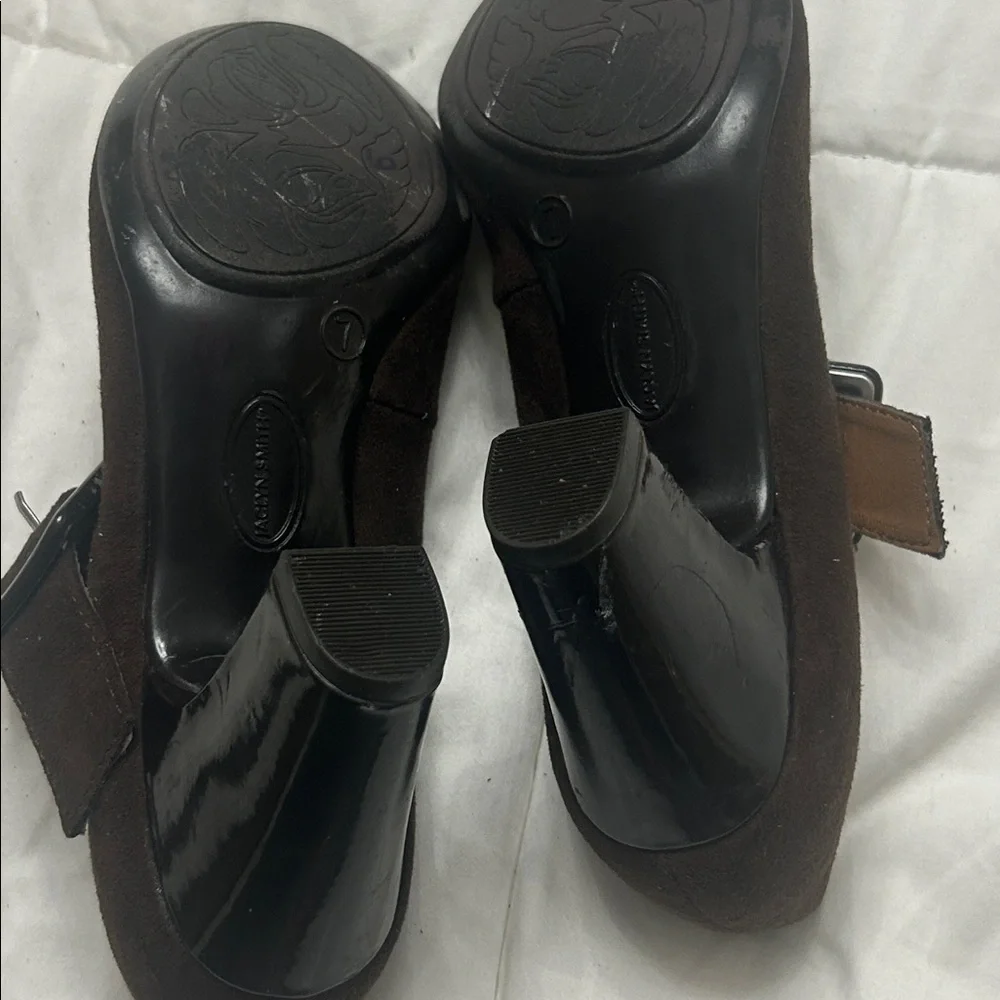 Jaclyn Smith Dark Brown Mary Jane Heels 💥